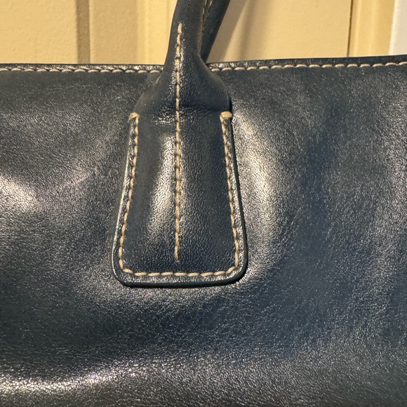 Nordstrom Dark Blue Leather Shoulder Bag - Picture 9 of 10